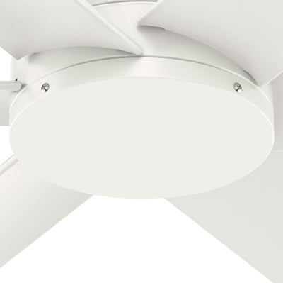 60 inch Kennicott ENERGY STAR® Fresh White Damp Rated Ceiling Fan and Handheld Remote