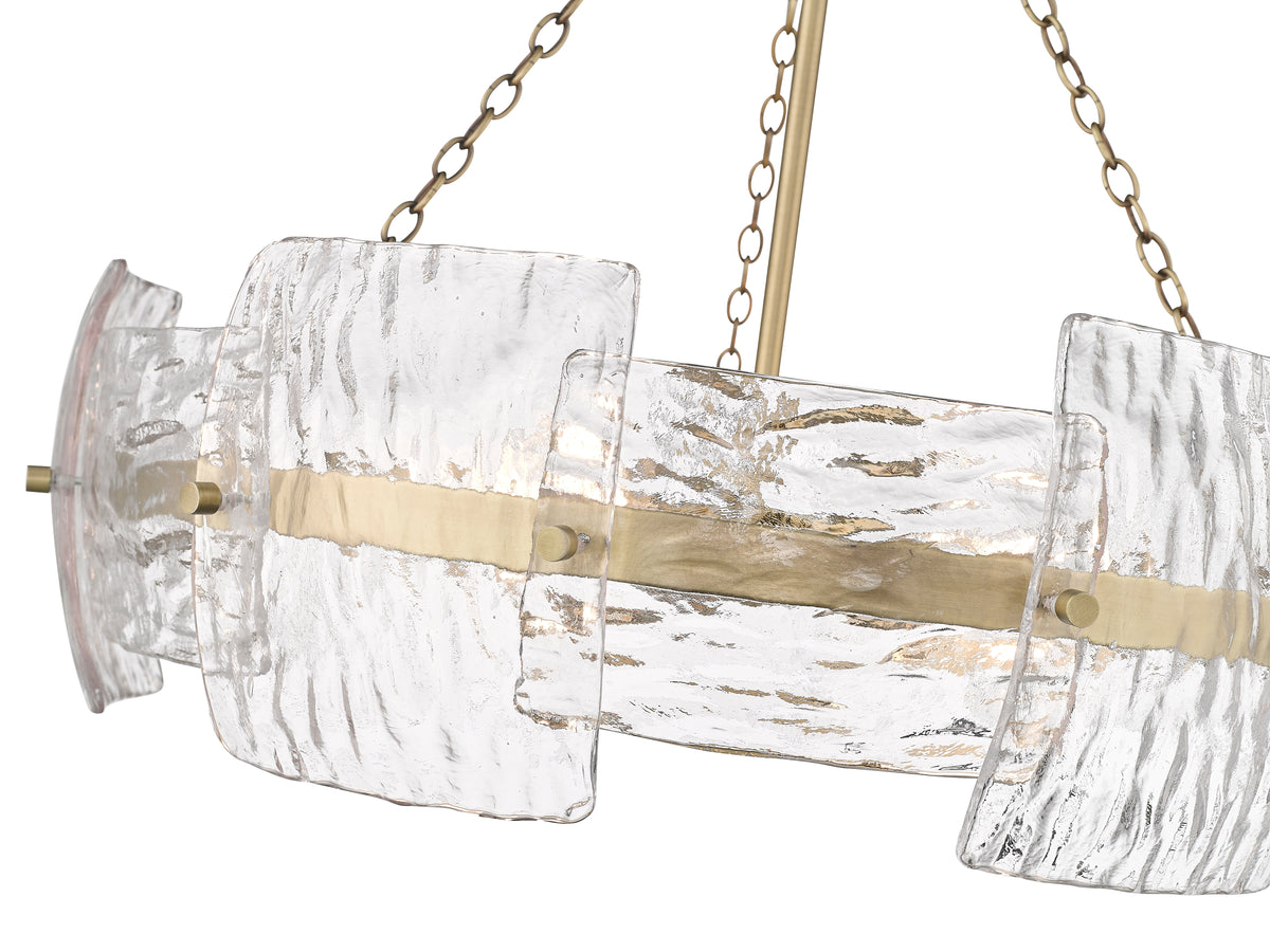21.75'' Sinclara Vintage Brass 4 Light Pendant