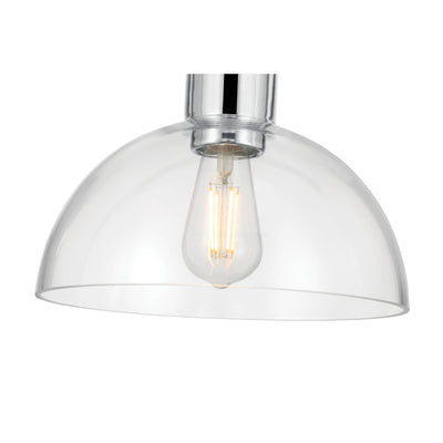 9'' Knightsdale ChromeClear 1 Light Semi-Flush Mount