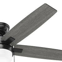 52 inch Anisten ENERGY STAR® Matte Black Ceiling Fan with LED Light Kit and Pull Chain