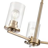 19-inch Verlana Modern Gold 3-Light Clear Glass Chandelier