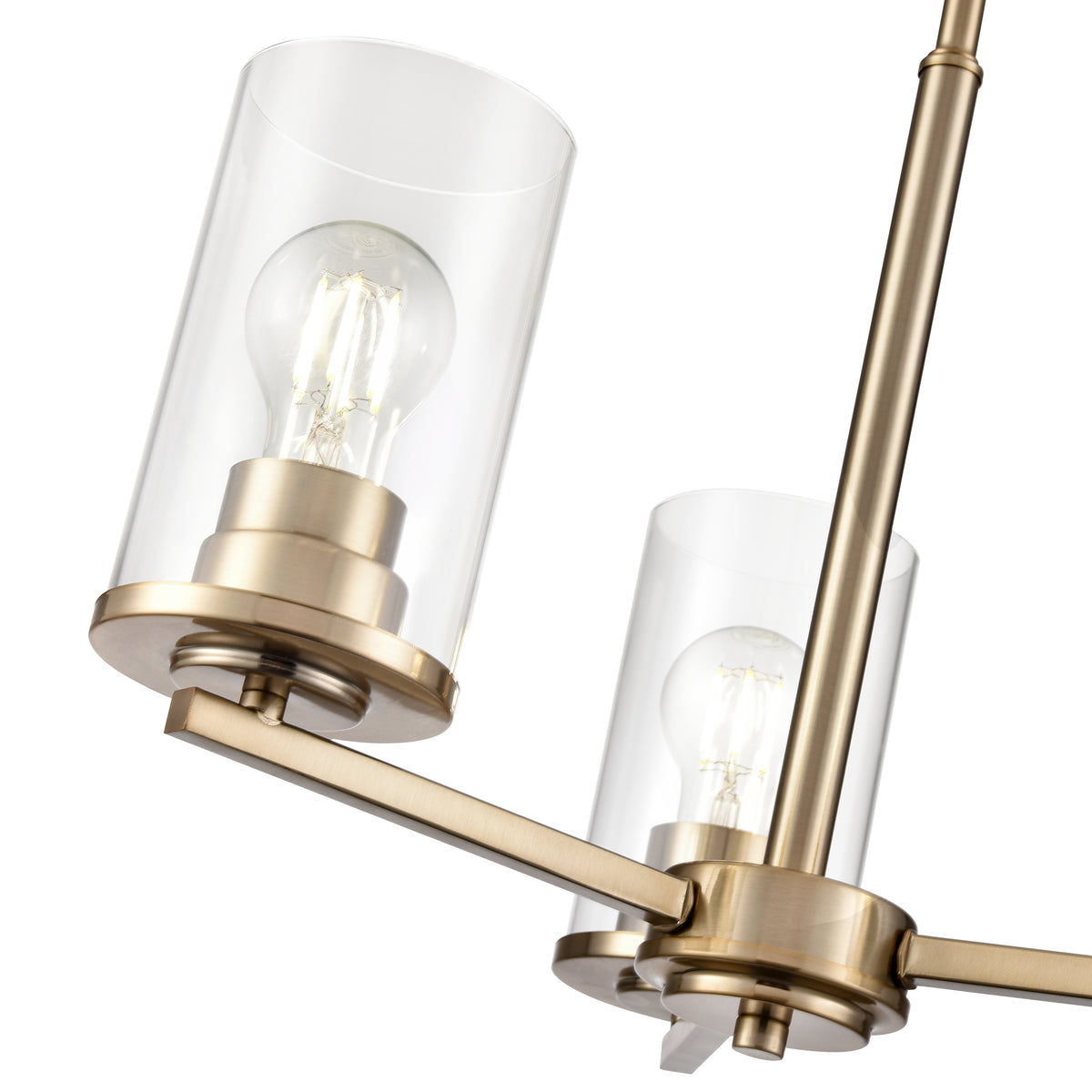 19-inch Verlana Modern Gold 3-Light Clear Glass Chandelier