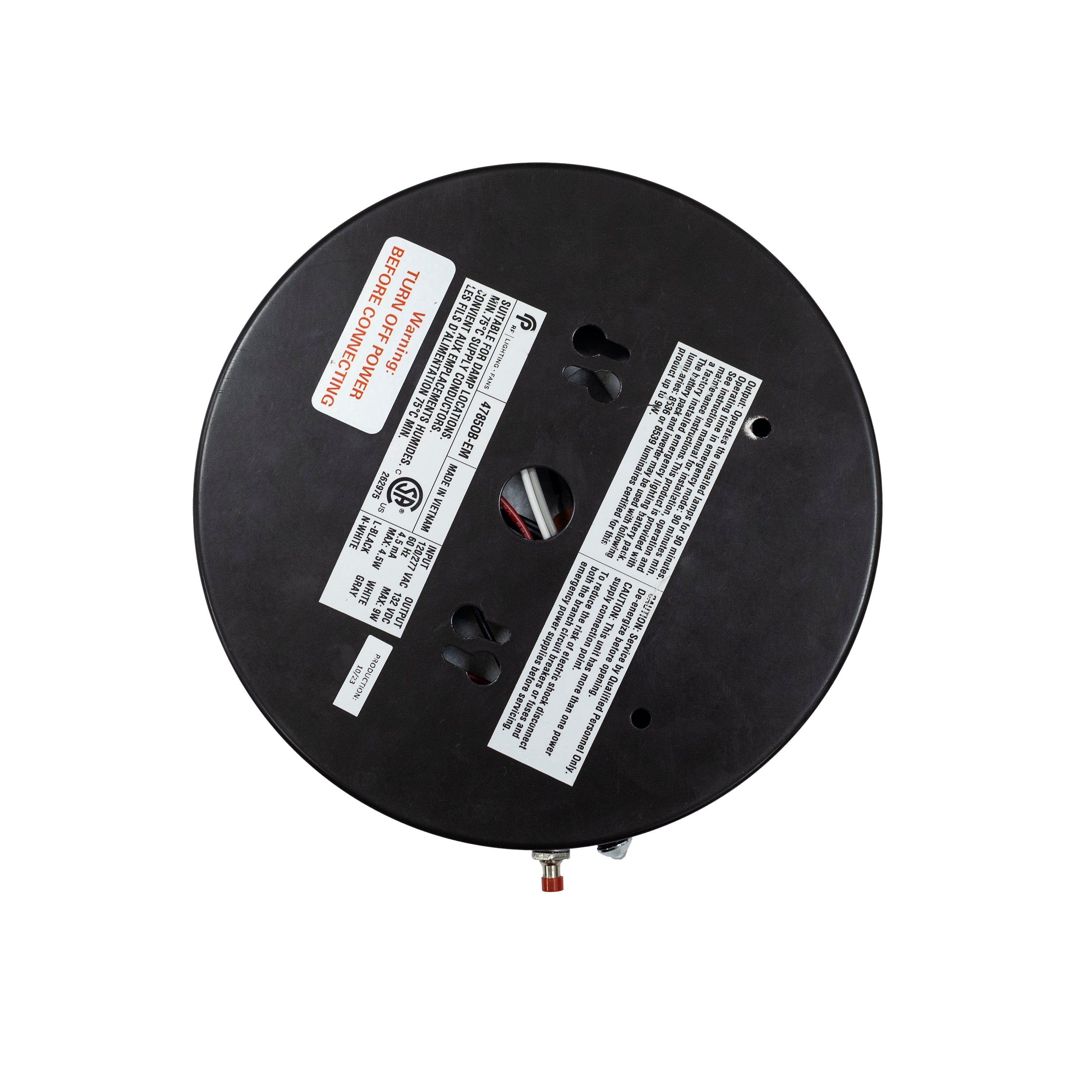 7.25-inch Oil Rubbed Bronze Battery Backup Unit