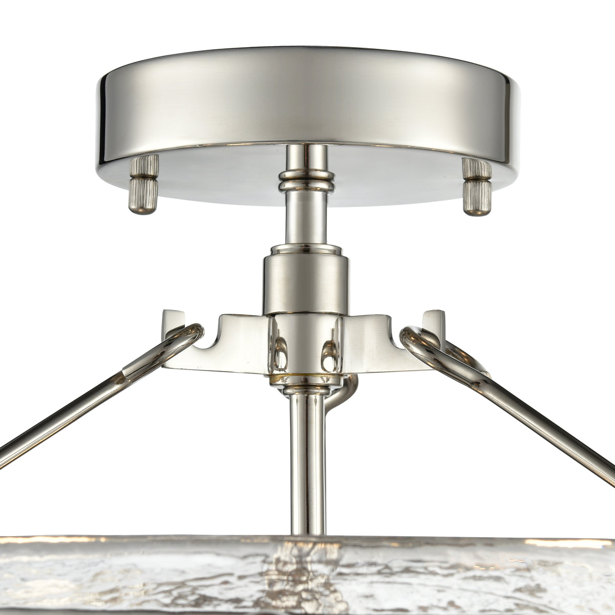 13'' Bennetti Polished NickelWater 2 Light Semi-Flush Mount