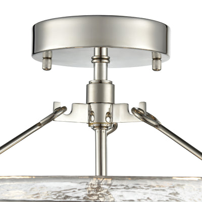 13'' Bennetti Polished NickelWater 2 Light Semi-Flush Mount