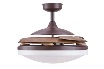 EVO2 48 Inch 3 Light Bronze Fan with Retractable Blades