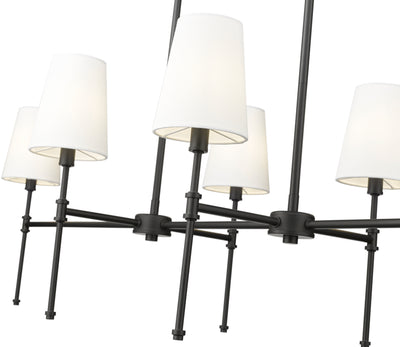 18'' Adorra Matte Black 6 Light Linear Chandelier