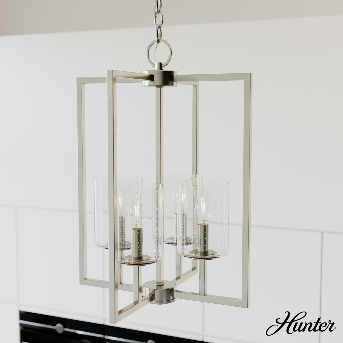 Beverly Glen 37-inch 5-light Luxe Gold Linear Chandelier with Amber Glass