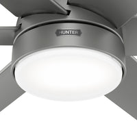 60 inch Skysail ENERGY STAR® Matte Silver WeatherMax Indoor / Outdoor Ceiling Fan with LED Light Kit and Wall Control