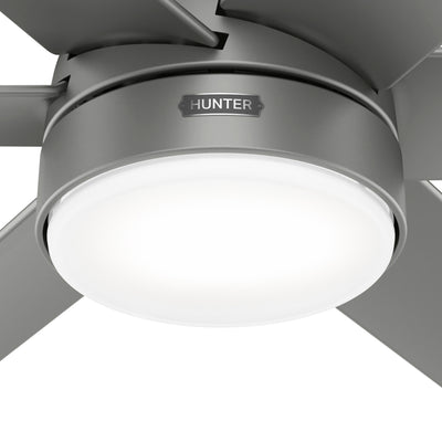 60 inch Skysail ENERGY STAR® Matte Silver WeatherMax Indoor / Outdoor Ceiling Fan with LED Light Kit and Wall Control