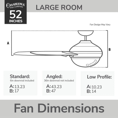 Casablanca 52 inch Axial Painted Pewter Ceiling Fan with LED Light Kit and Wall Control