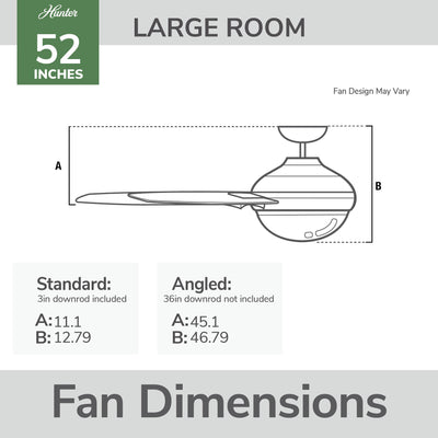 52 inch Aeronaut Wi-Fi ENERGY STAR® Luxe Gold Damp Rated Ceiling Fan with LED Light Kit and Handheld Remote