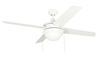 52 Inch Europa IV AC White Indoor Ceiling Fan 4-Blade Reversible