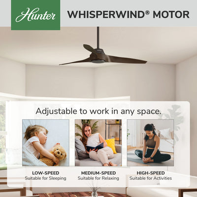52 inch Mosley Premier Bronze Damp Rated Ceiling Fan and Wall Control
