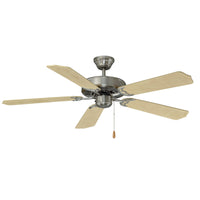 52 Inch Royal Star Brushed Nickel Indoor Ceiling Fan 5-Blade Reversible