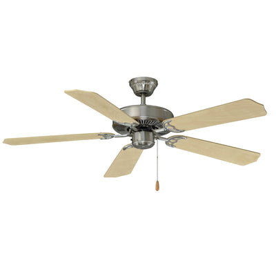52 Inch Royal Star Brushed Nickel Indoor Ceiling Fan 5-Blade Reversible