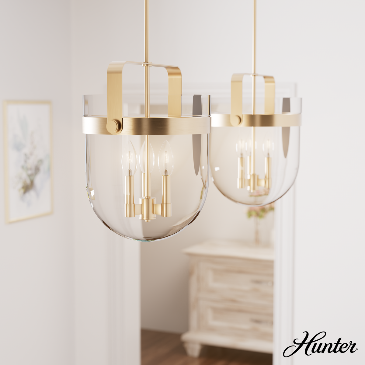 Lochemeade 26-inch 5-light Noble Bronze Chandelier with Seeded Glass