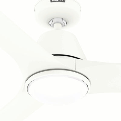 60 inch Aeronaut Wi-Fi ENERGY STAR® Matte White Damp Rated Ceiling Fan with LED Light Kit and Remote
