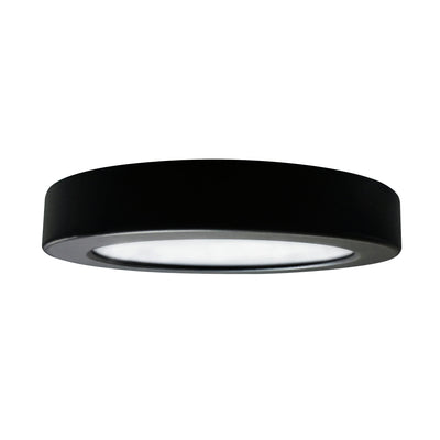 7-inch-Black-Flush-Mount-Light-with-3000K-Light-and-14W-Output