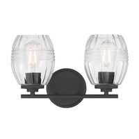 14'' Miravelle Matte Black 2 Light Bath Vanity
