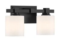 14'' Abelson Matte Black 2 Light Bath Vanity