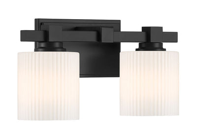 14'' Abelson Matte Black 2 Light Bath Vanity