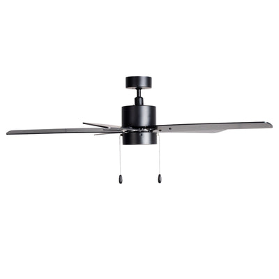 52 Inch Aldea V AC Matte Black Indoor Ceiling Fan 5-Blade