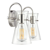 13.5'' Camellia Polished Nickel 2 Light Bath Vanity