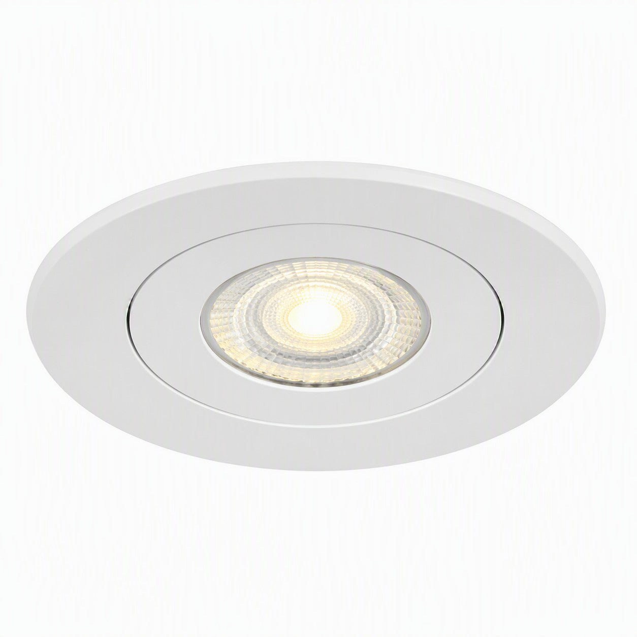 4-inch White Recessed Light with 3000K Light and Frosted Lens