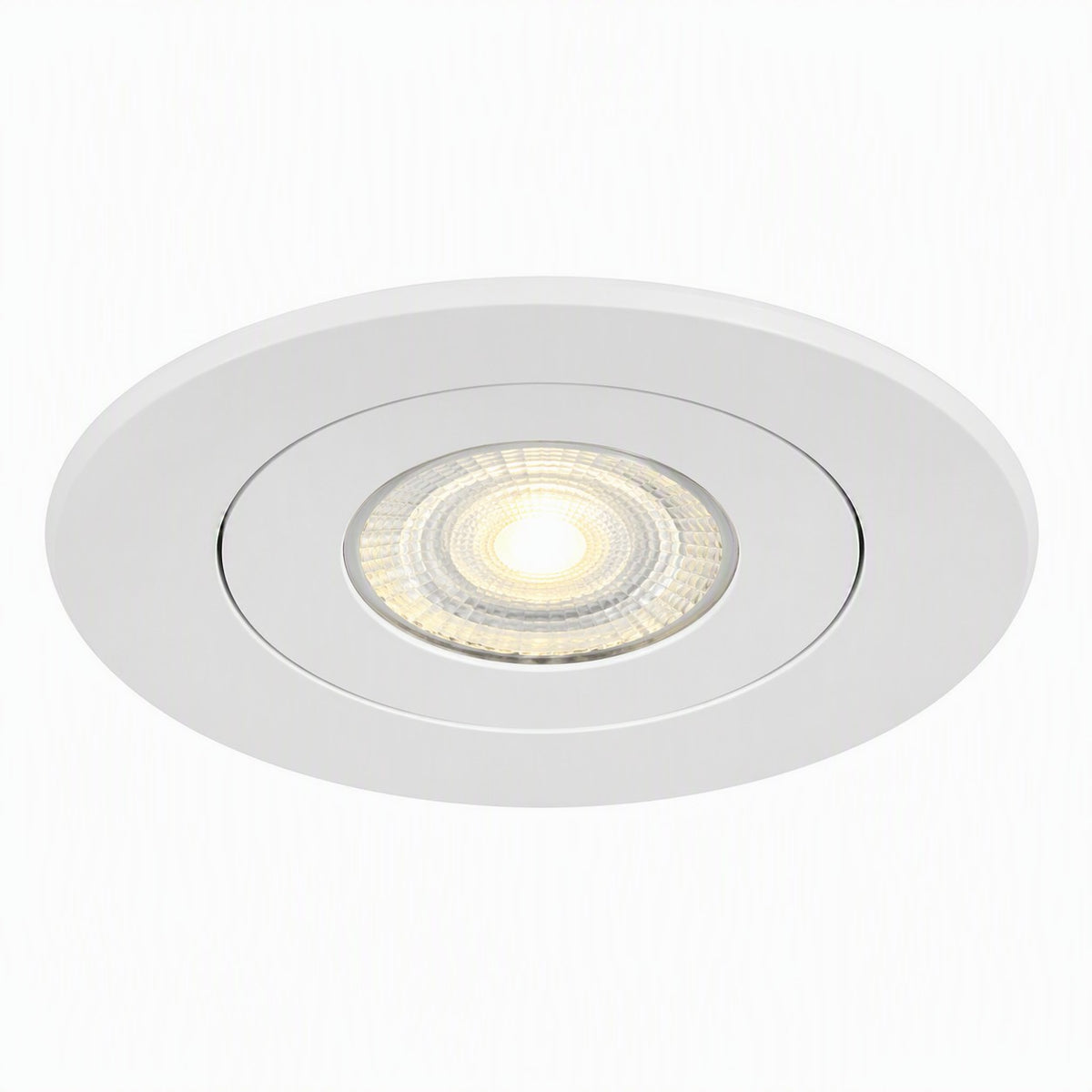 4-inch White Recessed Light with 3000K Light and Frosted Lens