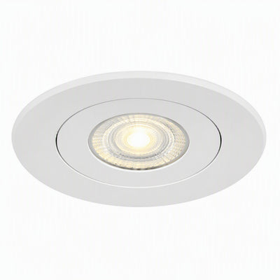 4-inch White Recessed Light with 3000K Light and Frosted Lens