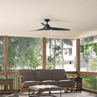 60 inch Mosley ENERGY STAR® Matte Black Damp Rated Ceiling Fan and Wall Control