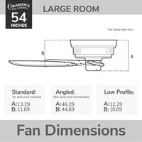 Casablanca 54 inch Panama ENERGY STAR® Brushed Nickel Ceiling Fan with Handheld Remote