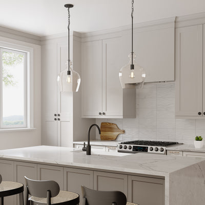 16'' Corra Matte Black 1 Light Pendant