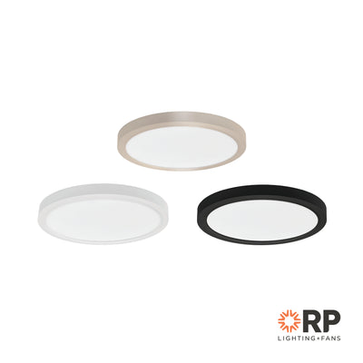 12-inch Matte Black Flush Mount Light