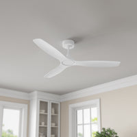 Cirova 52'' 3 Blades Matte White Indoor DC Ceiling Fan With Remote