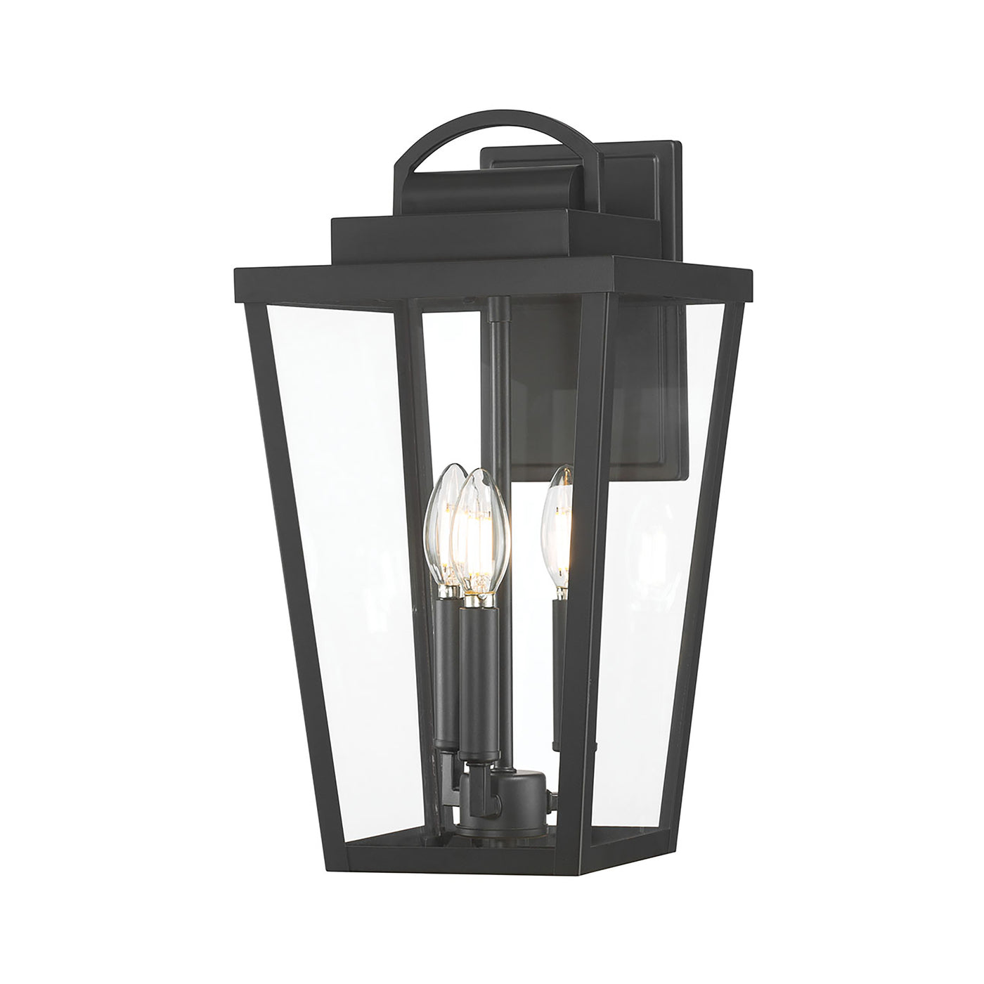 9'' Brenwick Powder Coated Black 3 Light Lantern