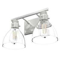 Van Nuys 14.75-inch 2-light Brushed Nickel Vanity Light with Clear Glass