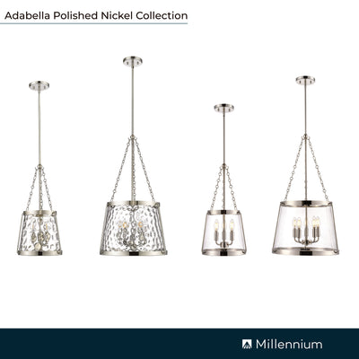29.88'' Adabella Polished Nickel 5 Light Pendant