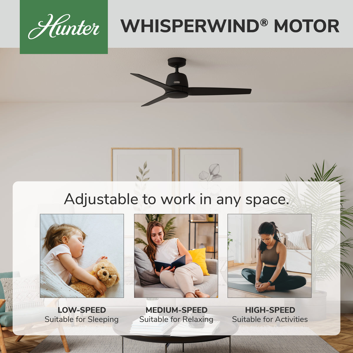 52 inch Malden Matte Black Ceiling Fan and Handheld Remote