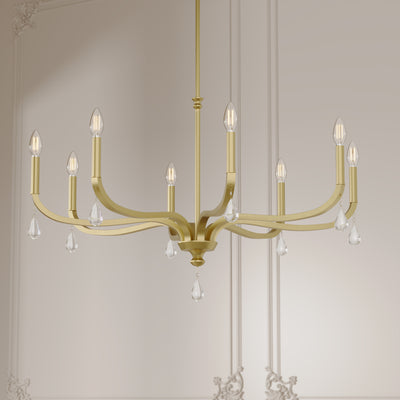 21.75'' Viremont Vintage Brass 8 Light Chandelier