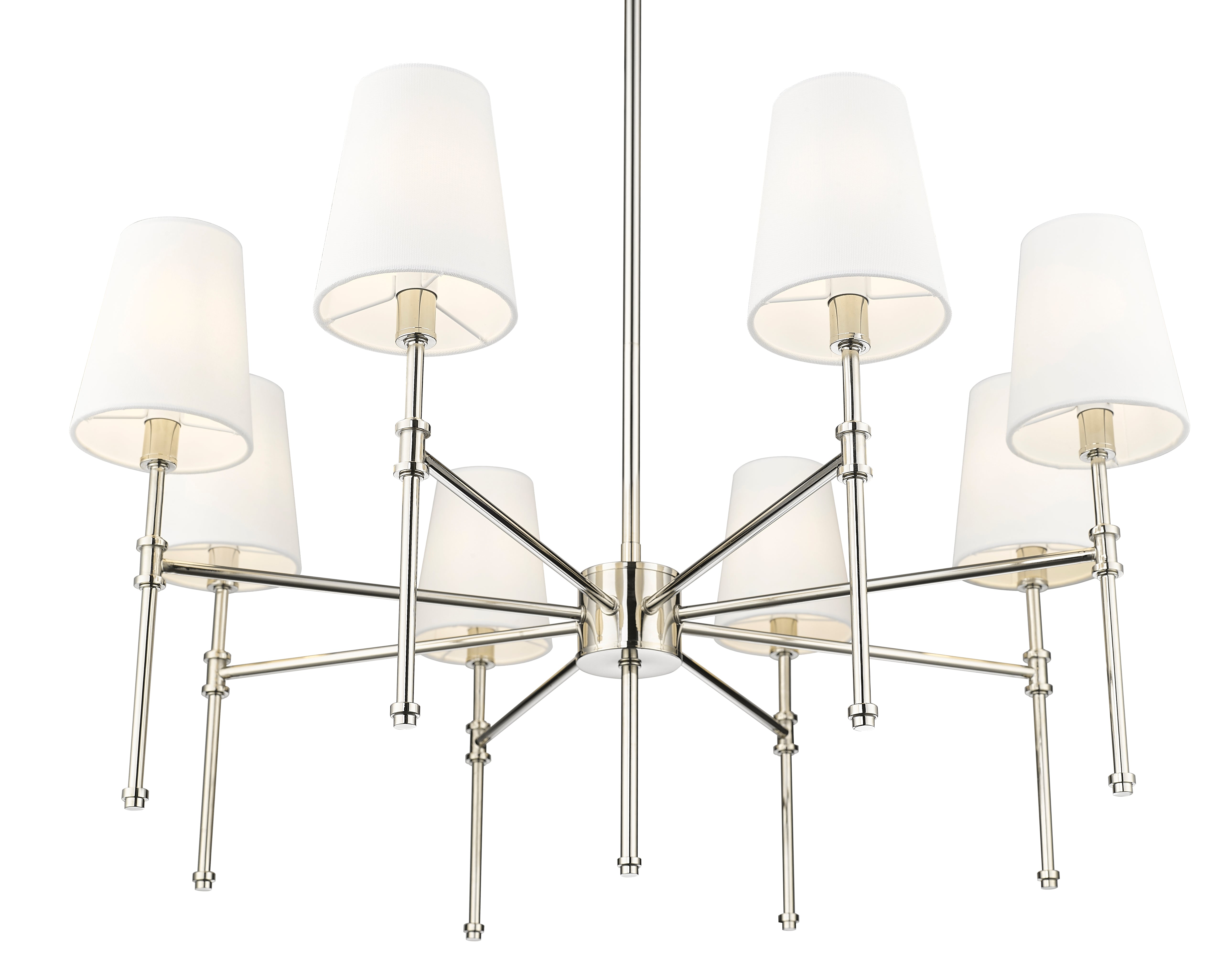 15.75'' Adorra Polished Nickel 8 Light Chandelier