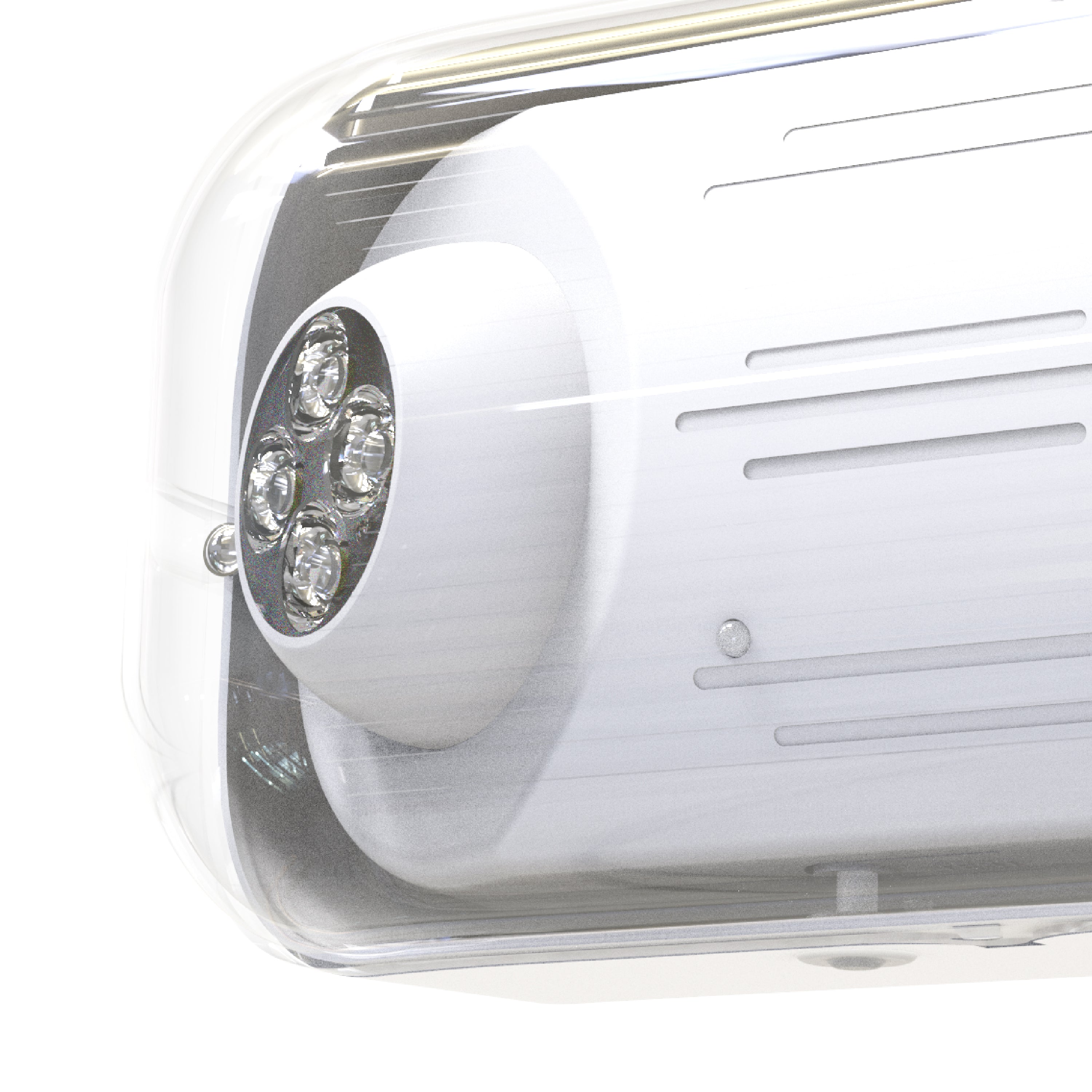 12-inch White Outdoor Emergency Light