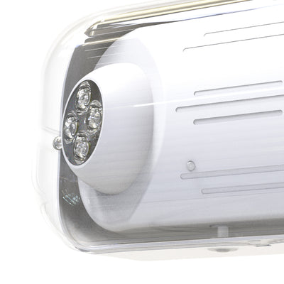 12-inch White Outdoor Emergency Light with 5W Output and 120-277V Input