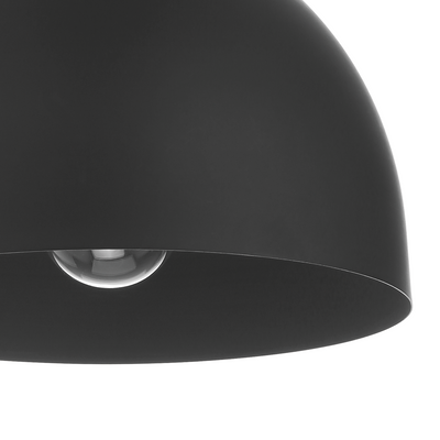 Erling 10-inch 1-light Matte Black Flush Mount Ceiling Light with Matte Black Metal Shade