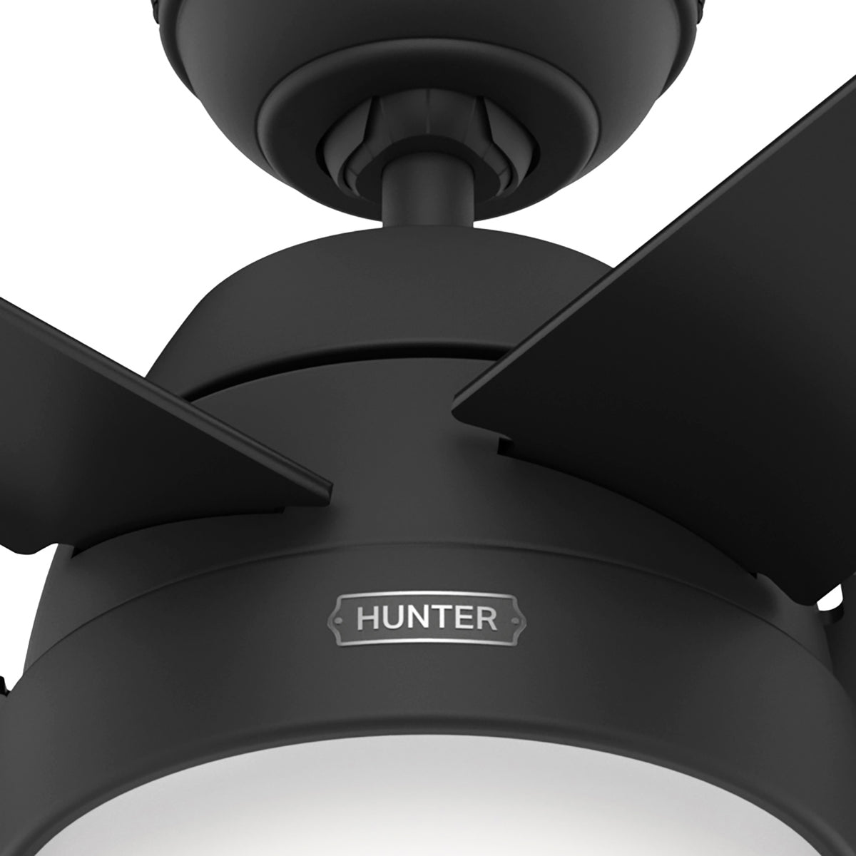 52 inch Anslee Matte Black Ceiling Fan with LED Light Kit and Pull Chain