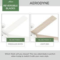 60 inch Aerodyne Wi-Fi ENERGY STAR® Matte White Ceiling Fan with LED Light Kit and Handheld Remote