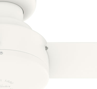 44 inch Presto Matte White Low Profile Ceiling Fan and Wall Control