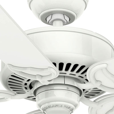 Casablanca 54 inch Panama ENERGY STAR® Snow White Ceiling Fan and Handheld Remote