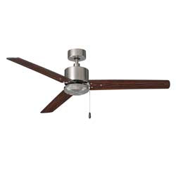 52 Inch Aldea II AC Brushed Nickel Reversible Ceiling Fan 3-Blade